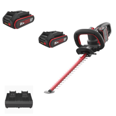 KRESS 20V 60cm Hedge Trimmer KG285E.9 Bundle Kit (2 x 2Ah Batteries KAB02 & 4A Dual Charger KAC04)