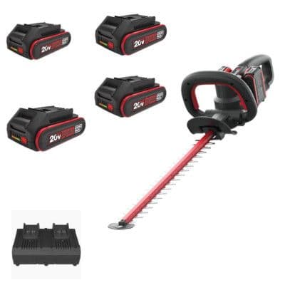 KRESS 20V 60cm Hedge Trimmer KG285E.9 Bundle Kit (2 x 2Ah Batteries KAB02 & 4A Dual Charger KAC04) - Image 1