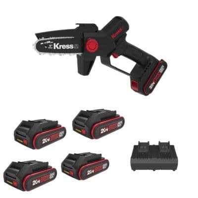 KRESS 20V One-Handed Branch Saw KG343E.9 Bundle Kit (2 x 2Ah Battery KAB02 & 4Ah Dual Charger KAC04) Inc 2 x 2Ah Batteries For Free - Image 1