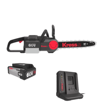 KRESS 60V 35cm Brushless Chainsaw KG367E.9 Bundle Kit (2 Ah Battery & 3A Charger) - Image 1